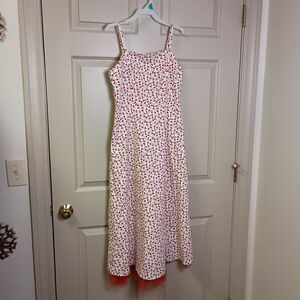 Speechless Womens Dress Size 16 Spaghetti Strap Cherry Print Tulle Hem Zip Back